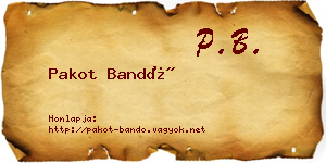Pakot Bandó névjegykártya